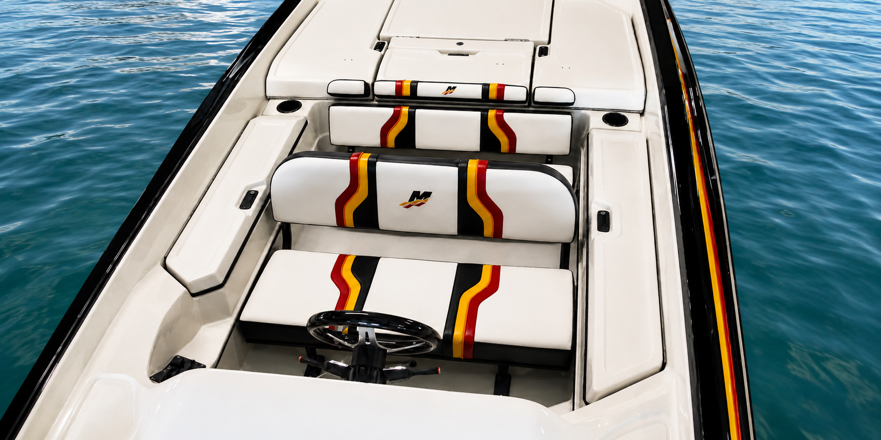 Custom upholstered boat seating