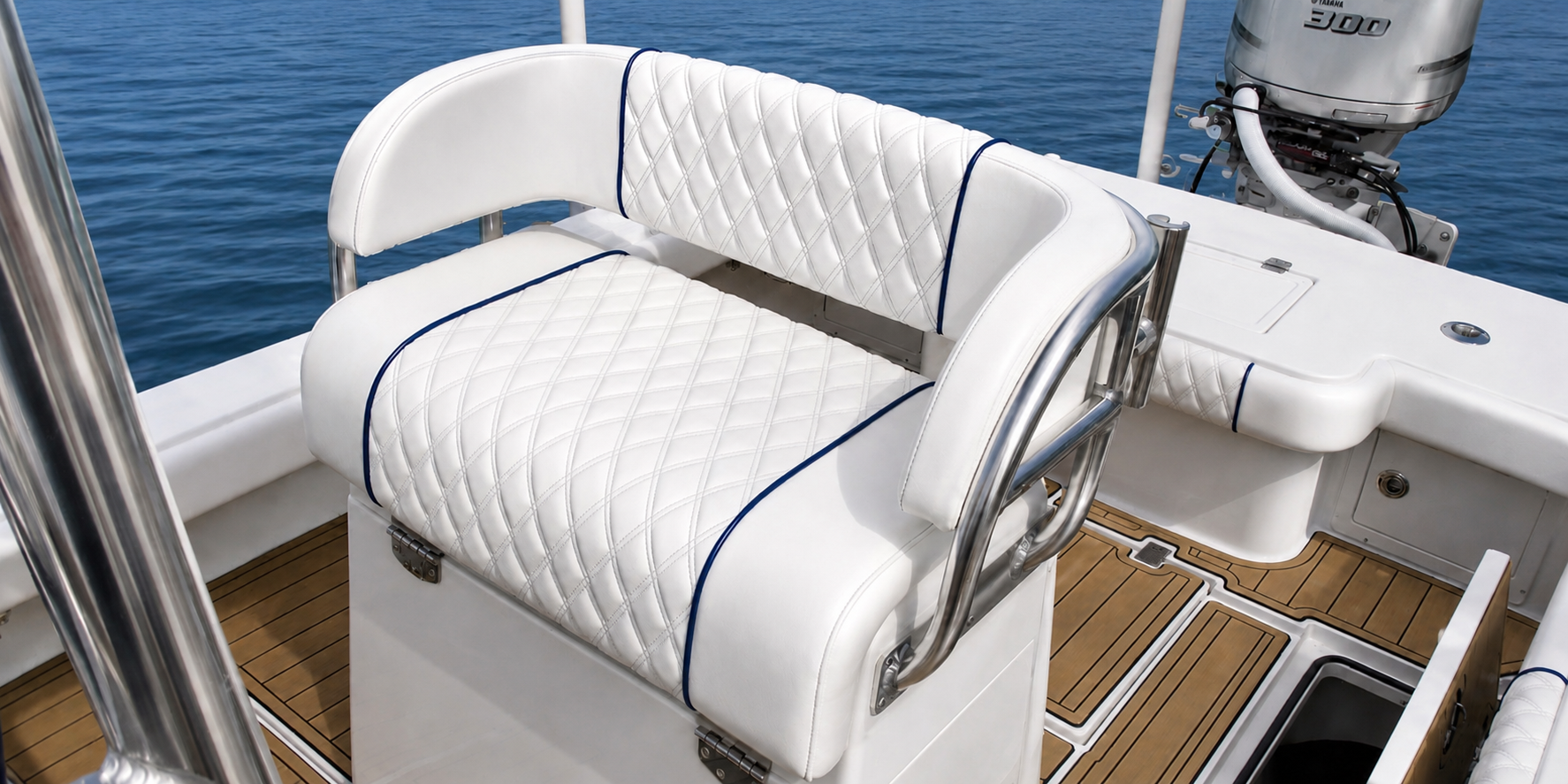 Completed marine interior upholstery