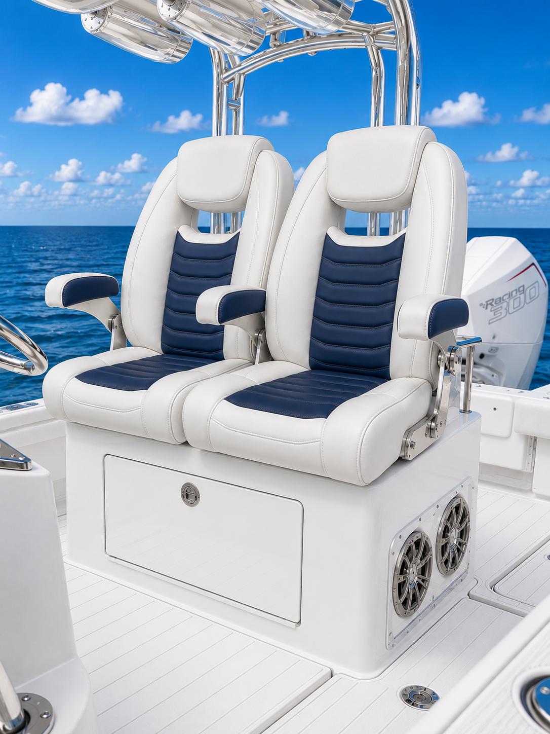 Marine helm chair