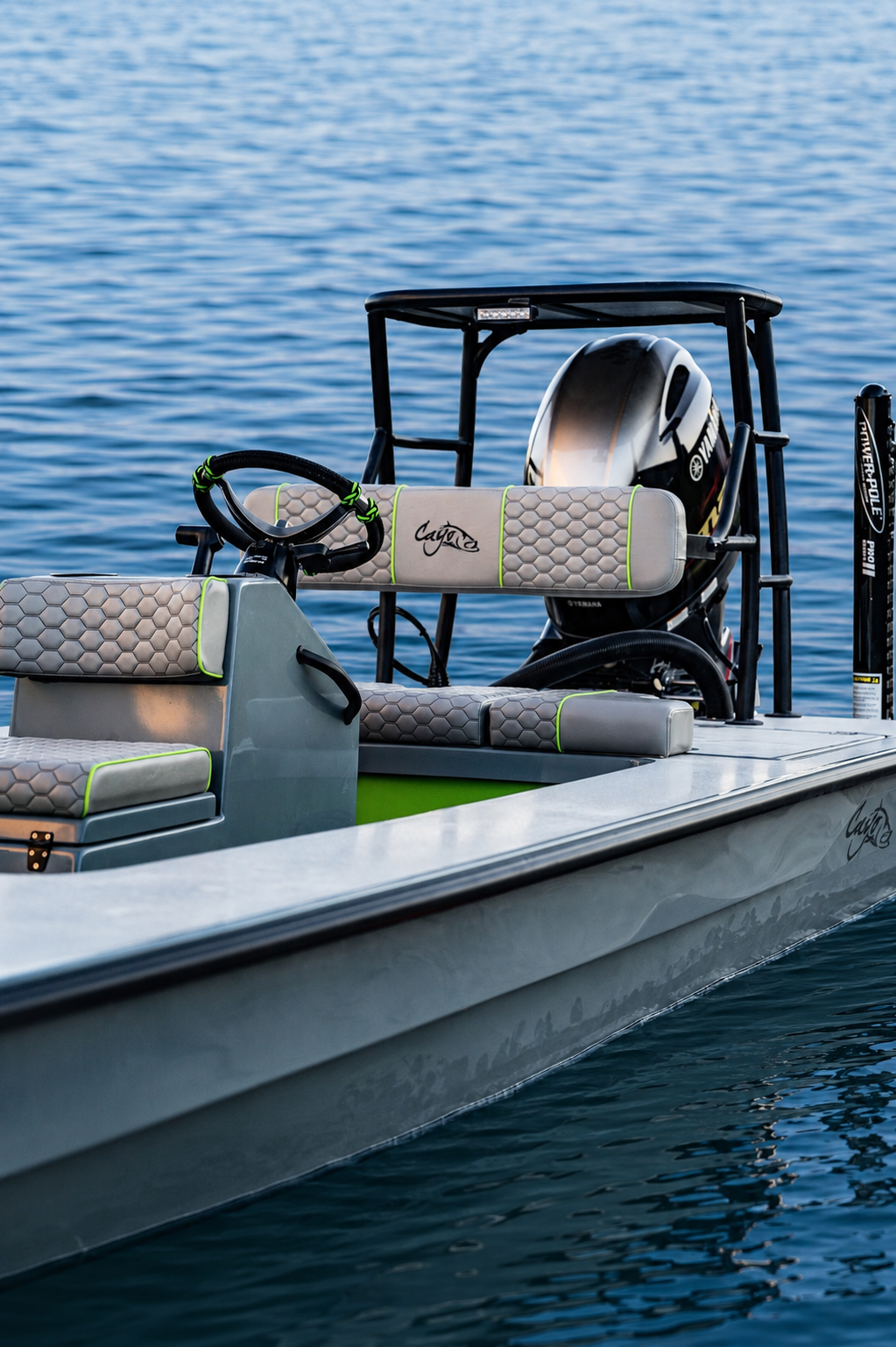 Custom marine upholstery installation
